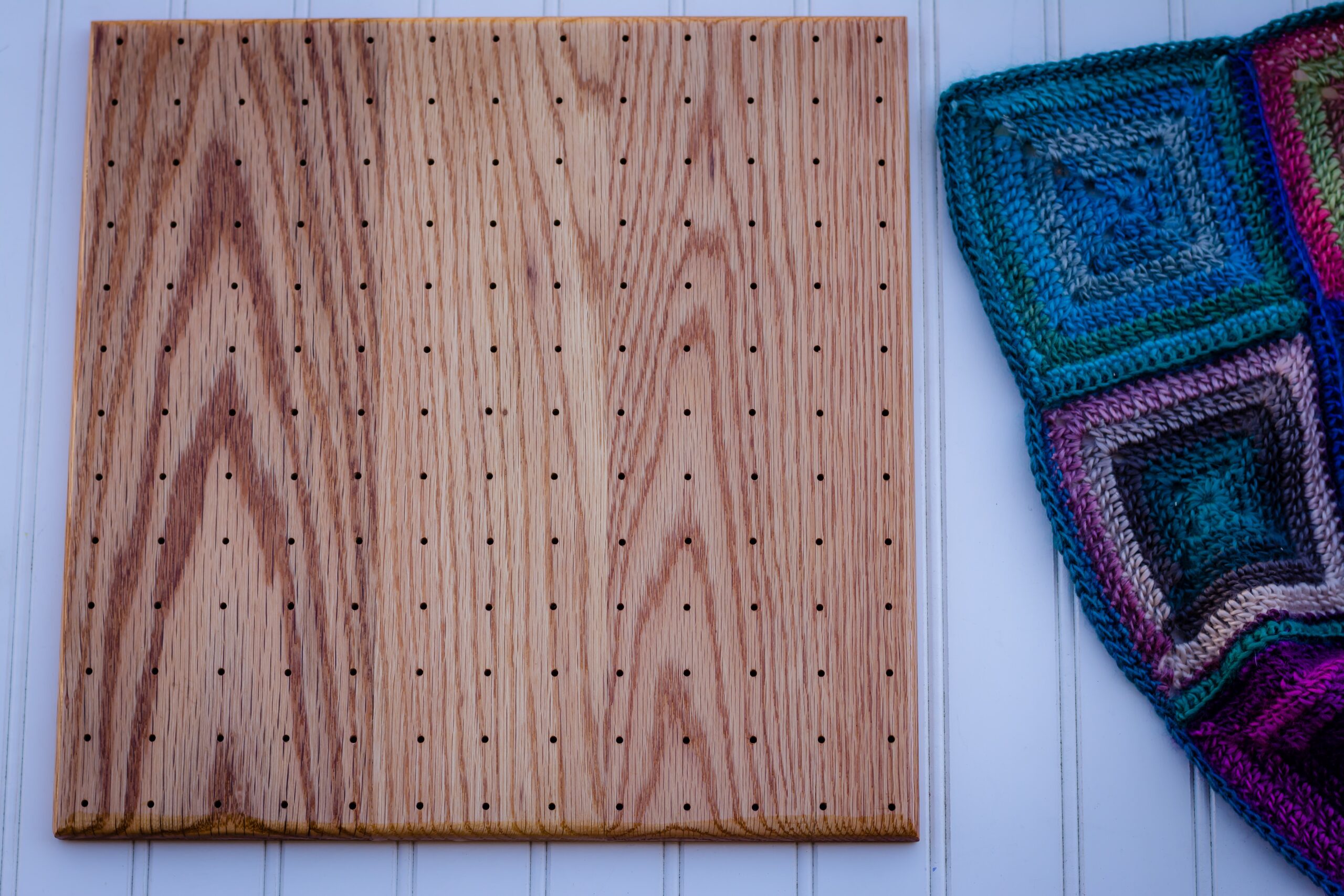 Large Blocking Board Crochet Granny Squares Wood Blocker Afghan